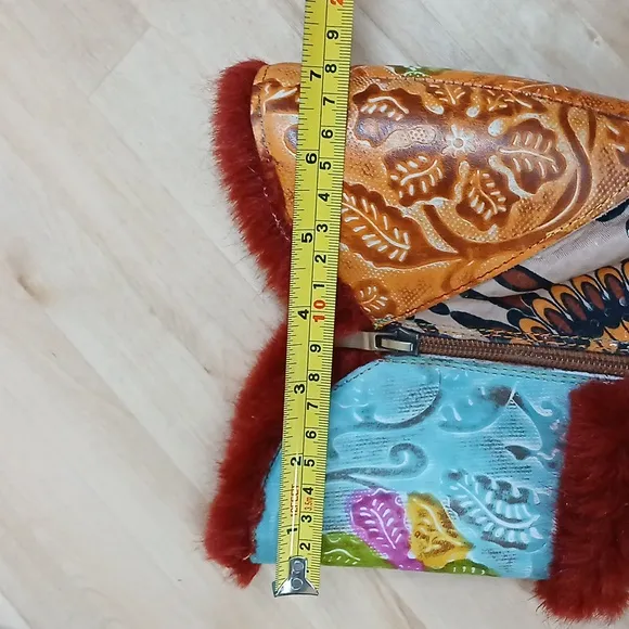 Multi Pattern Zip Up Faux Fur Lined Boots Size 41