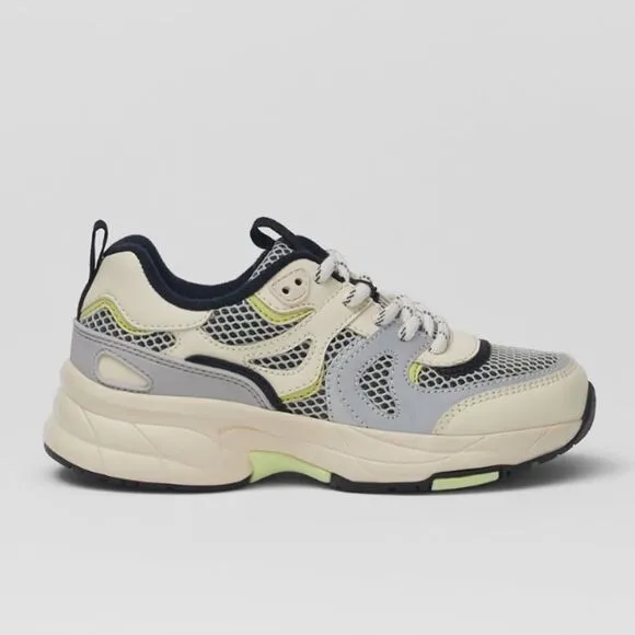 Multi piece mesh sneakers