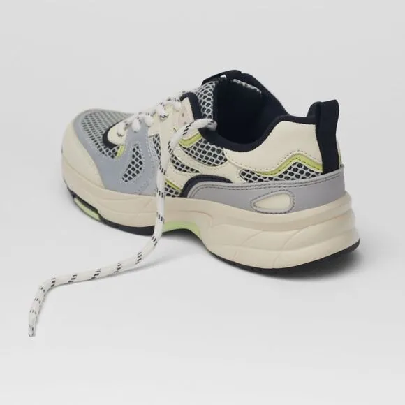 Multi piece mesh sneakers
