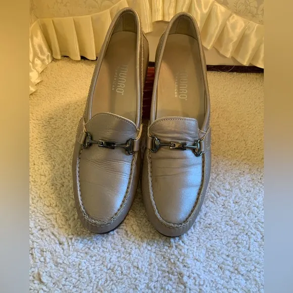 MUNRO AMERICAN KIMI WOMENS LEATHER LOAFERS