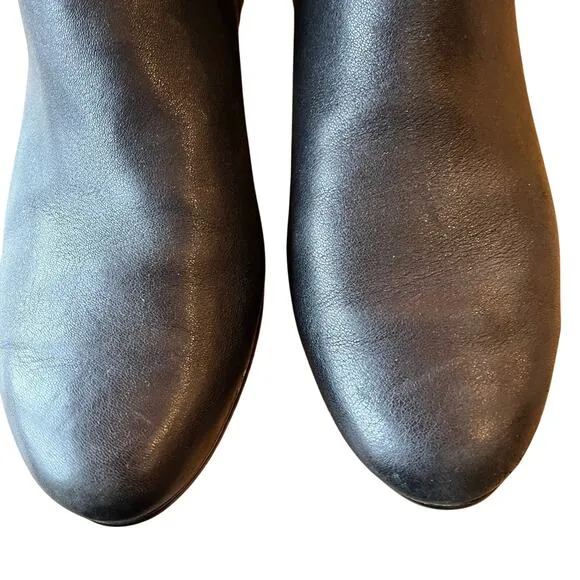 Munro Ankle Boots Booties Size 8 N Black Leather Double Zip Comfort Flats Lined
