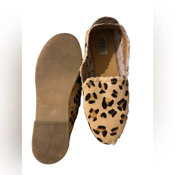 Myra Women’s Leopard Print Cowhide Flats