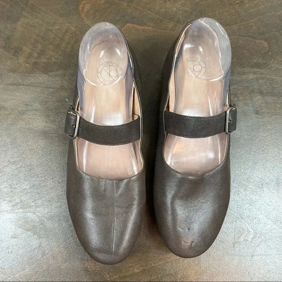 Nancy Bird Leather Mary Jane Flats Shoes Mary Jan Brown Size 40 Comfort