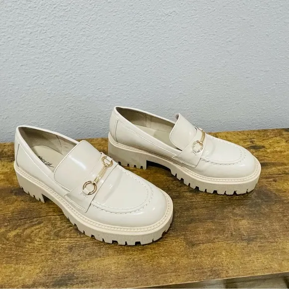 Nasty Gal Patent Leather Buckle Detail Loafers Womens Size 9.5 Chunky Bratz Shoe