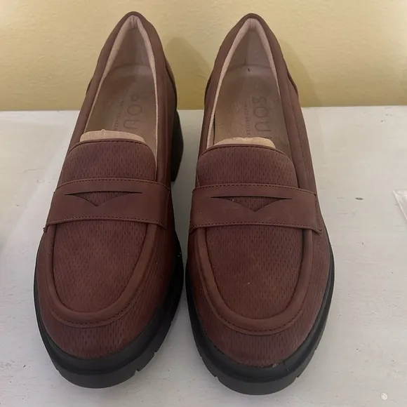 Naturalizer SOUL OPHELIA LUG SOLE LOAFER Brown 7.5 W
