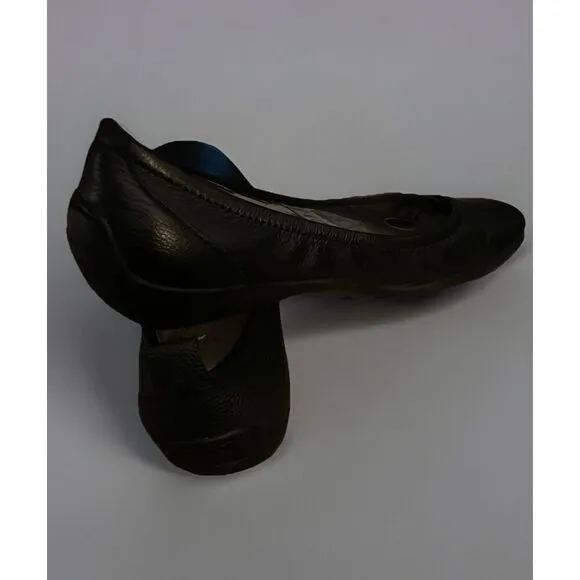 Naturalizer Womens 8.5WW Slim Creston Leather Loafers Ballet Flats Black New