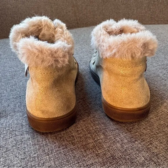 Naturino Dellen Glitter Faux Fur Lined Boots Booties