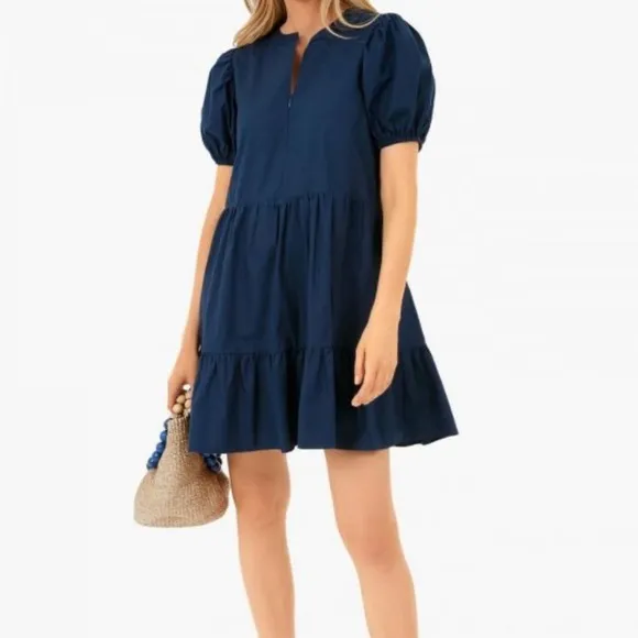 Navy Zipper Mini Ellie DressHYACINTH HOUSE