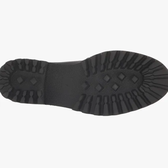 NEW! AEROSOLES Lilia Black Leather Loafers with Chunky Chain Detail SZ 6 NWOT