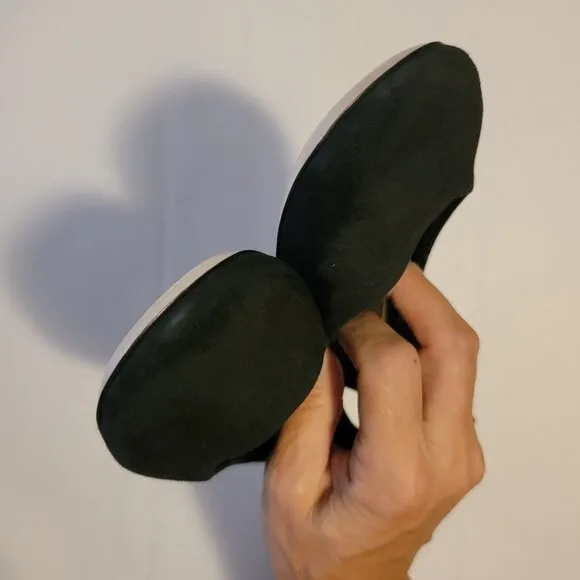 NEW AGL Ballet Flats Black Womens 7.5 Suede Minimalist Luxury Designer Basic