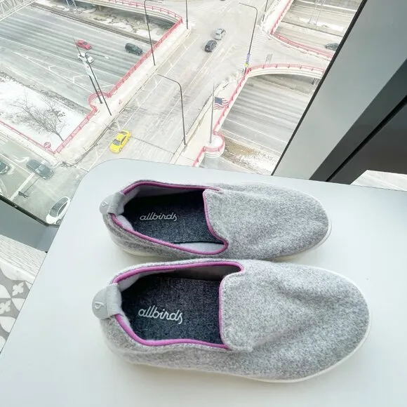 New All birds Smallbirds Kids Wool Loungers Slip-on Sneakers in Gray Size 3