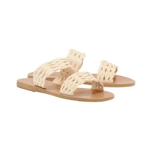 NEW ANCIENT GREEK SANDALS women's melia woven vachetta sandal in off white
