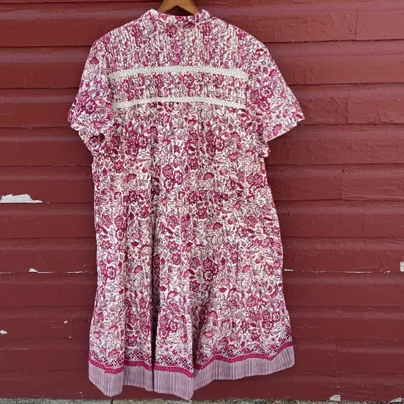 New! Anthropologie Georgina Tiered Shirtdress Women's Size XL