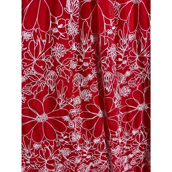 New Anthropologie Sachin &amp; Babi Embroidered Floral Maxi Dress Size 4
