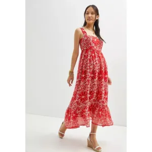 New Anthropologie Sachin &amp; Babi Embroidered Floral Maxi Dress Size 4