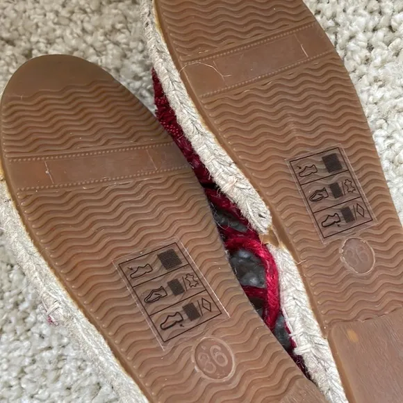 NEW Antik Batik Tori designed in Paris red raffia ankle wrap espadrilles