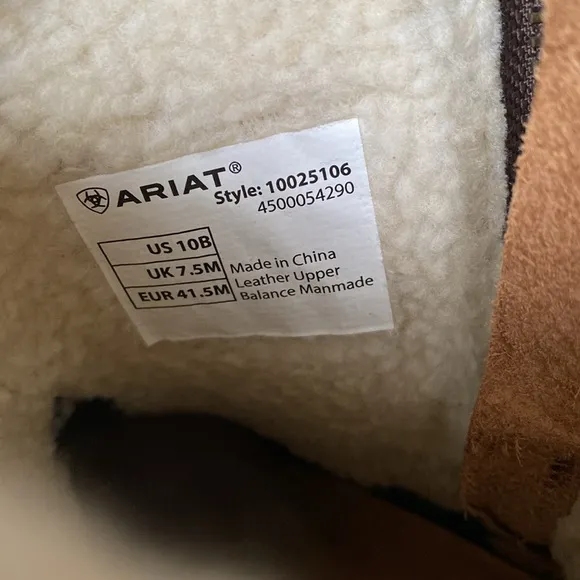 NEW Ariat Darlin Fleece Lined Sandstorm Leather Cowboy Boots