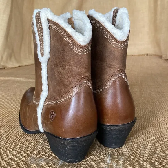 NEW Ariat Darlin Fleece Lined Sandstorm Leather Cowboy Boots