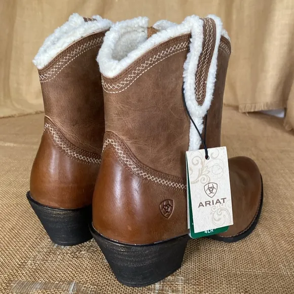 NEW Ariat Darlin Fleece Lined Sandstorm Leather Cowboy Boots