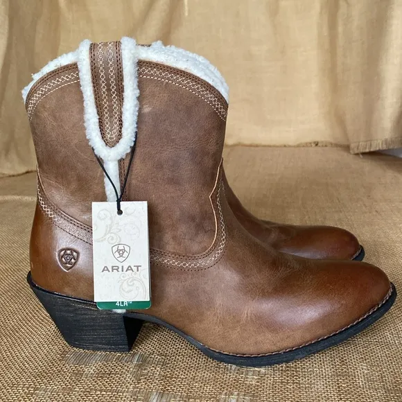 NEW Ariat Darlin Fleece Lined Sandstorm Leather Cowboy Boots