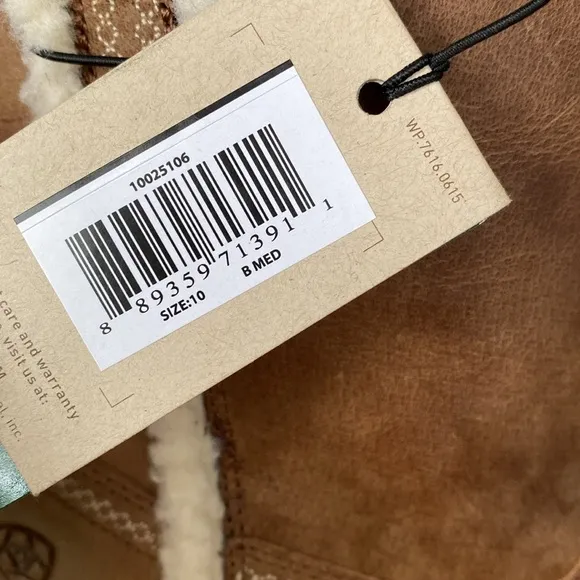 NEW Ariat Darlin Fleece Lined Sandstorm Leather Cowboy Boots