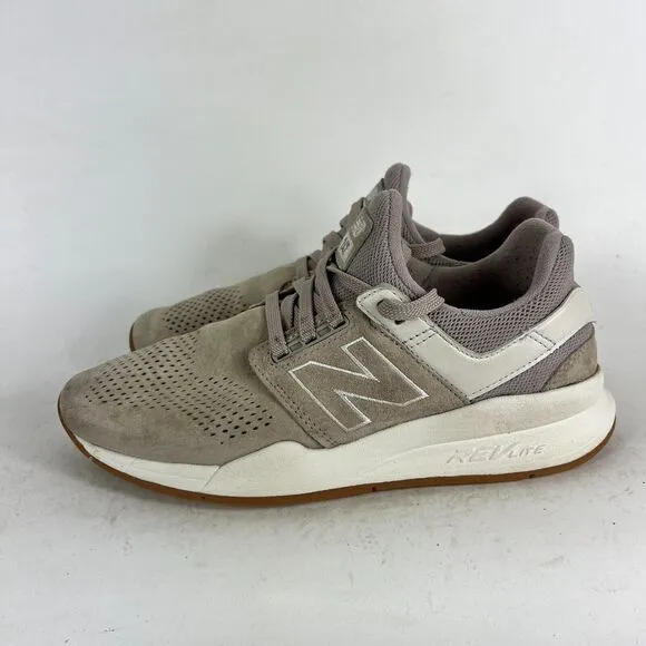 New Balance 247 Rev Lite Sneakers Womens 8.5 Beige Lace Up Running Shoes WS247PA