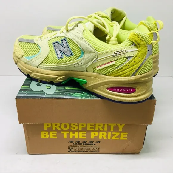New Balance 530 Salehe Bembury MR530PR Yellow Green Men’s Sneaker 10 D - Medium