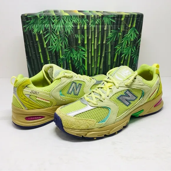 New Balance 530 Salehe Bembury MR530PR Yellow Green Men’s Sneaker 10 D - Medium