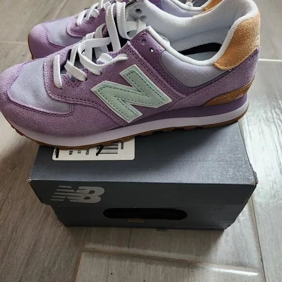 New Balance 574 lavender sneakers size 6