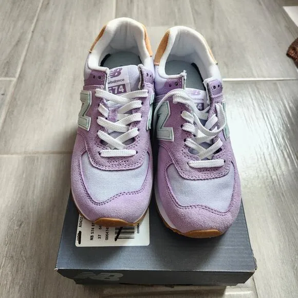 New Balance 574 lavender sneakers size 6