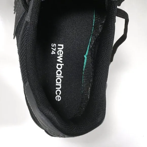 New Balance 574 Sneakers Mens Size 9 EUR 42.5 Black Suede ML574EVE