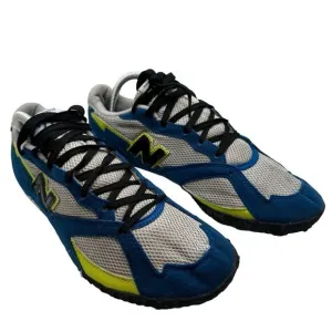 New Balance Sneakers 210 Mens Size 9.5 Gray Blue Yellow Suede Mesh Activewear