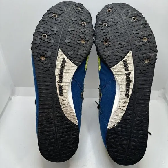 New Balance Sneakers 210 Mens Size 9.5 Gray Blue Yellow Suede Mesh Activewear