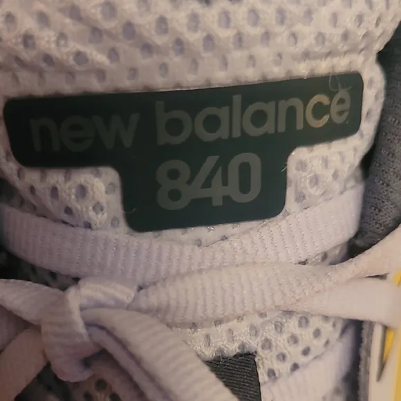 New Balance White and Yellow Sneakers Breathable Mesh Design
