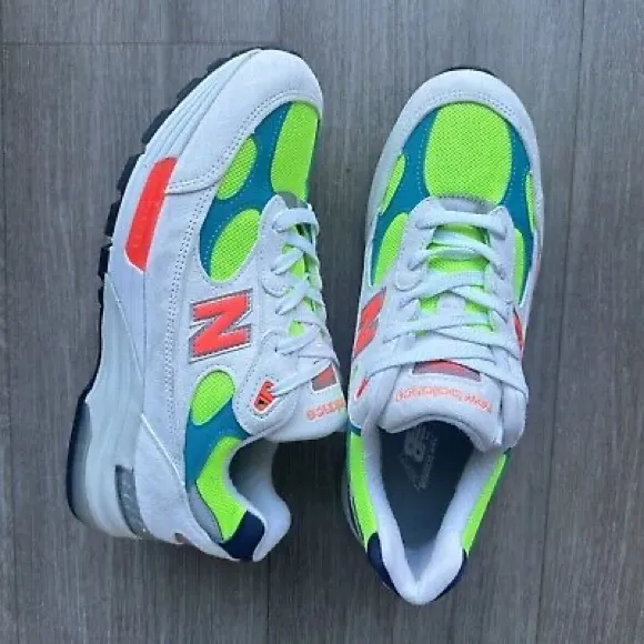 New Balance  White Neon Sneakers 👟