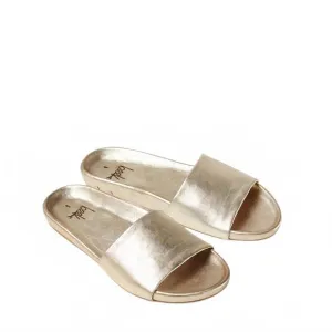 NEW BEEK gallito women's slide in platinum