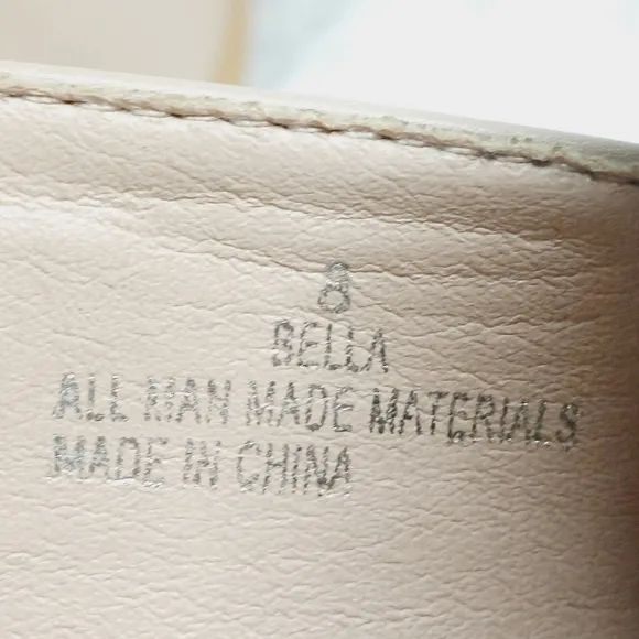 New Berness Bella Cream Faux Leather Heeled Platform Loafers i15