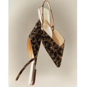 new Betsey Johnson Vance Mule LEOPARD Flats Womens 254 392
