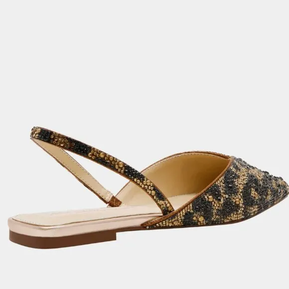 new Betsey Johnson Vance Mule LEOPARD Flats Womens 254 392