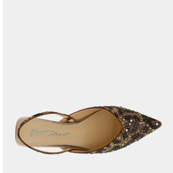 new Betsey Johnson Vance Mule LEOPARD Flats Womens 254 392
