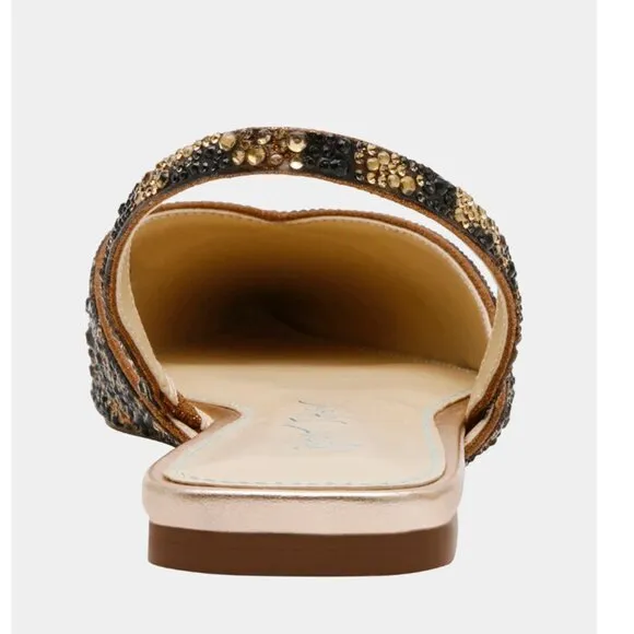 new Betsey Johnson Vance Mule LEOPARD Flats Womens 254 392
