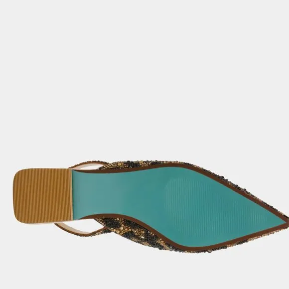 new Betsey Johnson Vance Mule LEOPARD Flats Womens 254 392