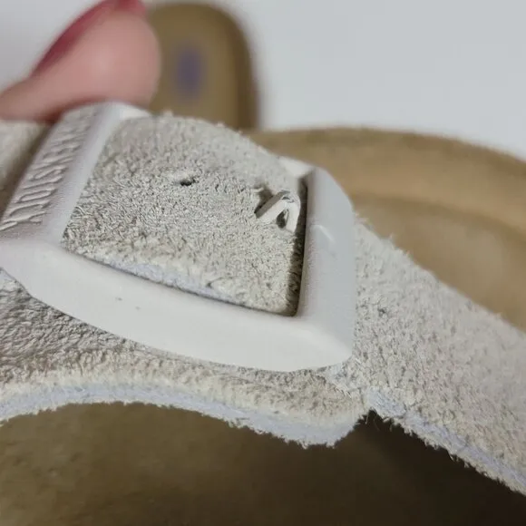 NEW Birkenstock Arizona Soft Suede Sandals Womens 40 9/9.5 Minimalist Neutral
