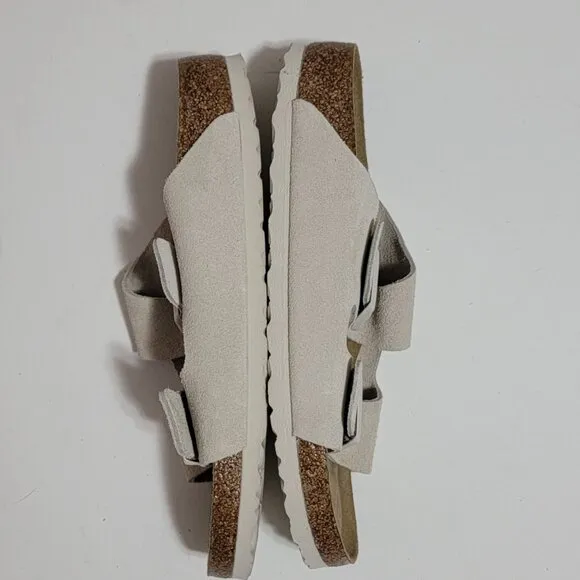 NEW Birkenstock Arizona Soft Suede Sandals Womens 40 9/9.5 Minimalist Neutral
