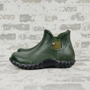 New Bogs Basin Waterproof Rubber Green Chelsea Ankle Boots W388