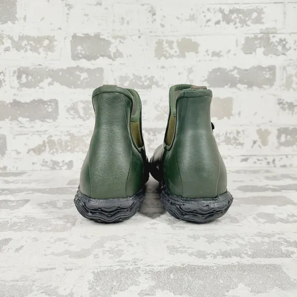 New Bogs Basin Waterproof Rubber Green Chelsea Ankle Boots W388
