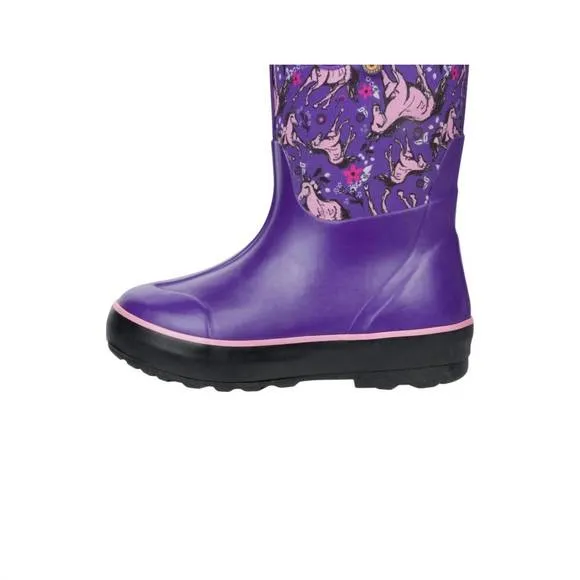 NEW BOGS classic unicorn rain boots in violet multi
