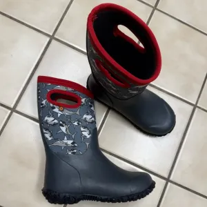 NEW Bogs Kids' Durham Shark Insulated Rain Boots