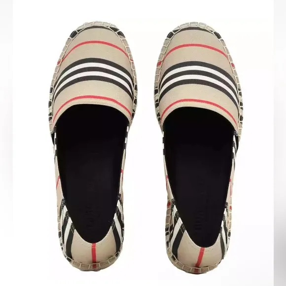 NEW Burberry Archive Beige Alport Icon Espadrilles