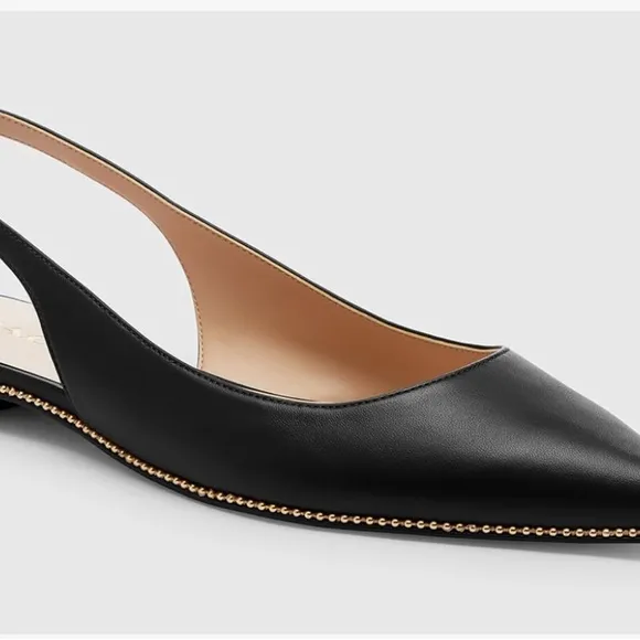 NEW Coach Elegant Black Slingback Flats